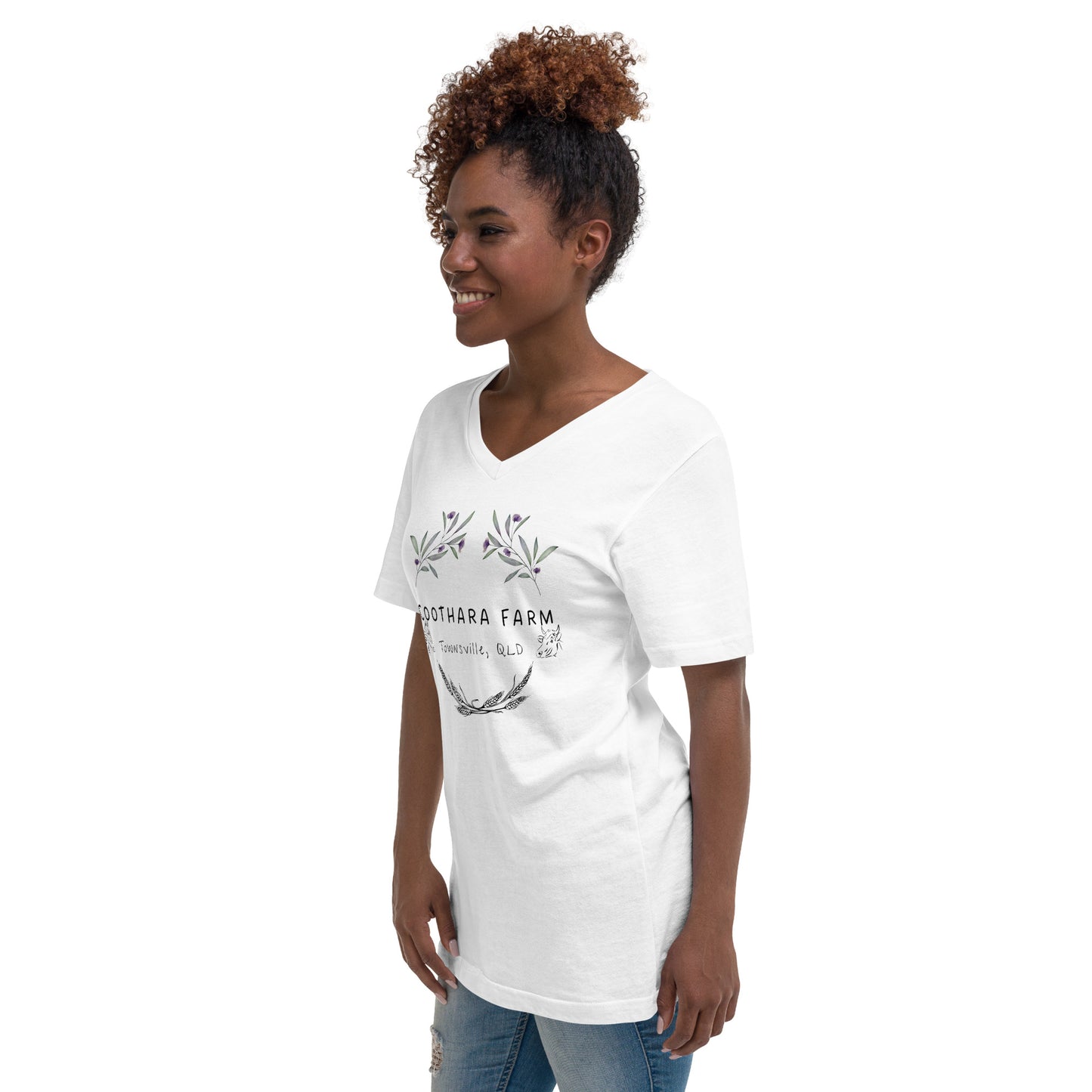 Unisex Short Sleeve V-Neck T-Shirt